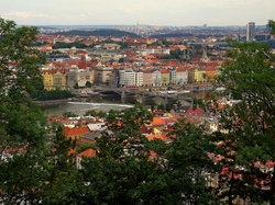 Z, Panorama, Miasta, Lotu, Praga, Ptaka